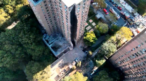 Explosion blows chimney off 60-year-old New York City apartment building